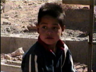 Boy helping