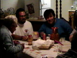 Dinner at Pastor Gallegos home.