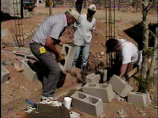 Ralph laying blocks