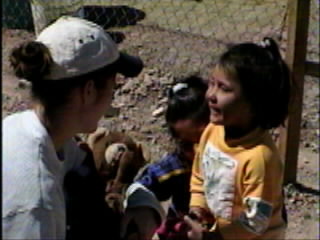 Shannon with the kids