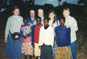 Jill, Duane, Kathryn, Sarah, Carol with their pen pals