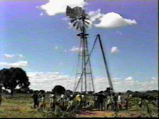 Windmill standing erect.